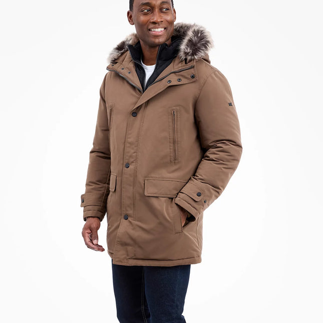 Michael Kors Men's Hooded Bib Snorkel Parka Coat