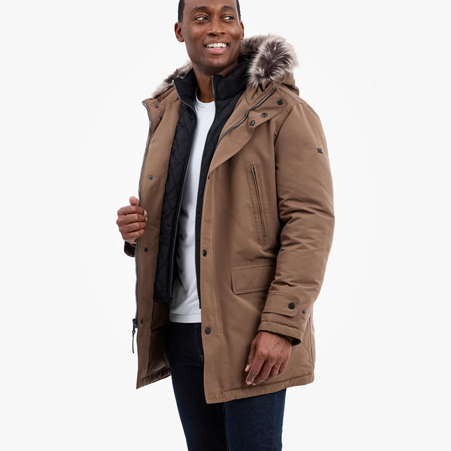 Michael Kors Men's Hooded Bib Snorkel Parka Coat