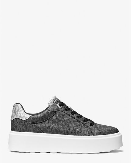 Michael Kors Romey Metallic Two-Tone Signature Logo Platform Sneaker