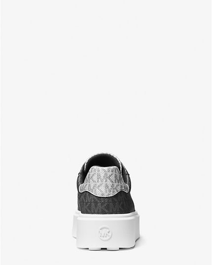 Michael Kors Romey Metallic Two-Tone Signature Logo Platform Sneaker