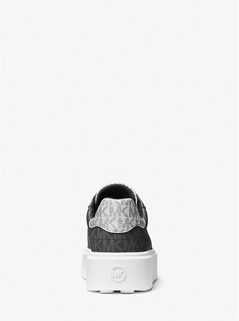Michael Kors Romey Metallic Two-Tone Signature Logo Platform Sneaker