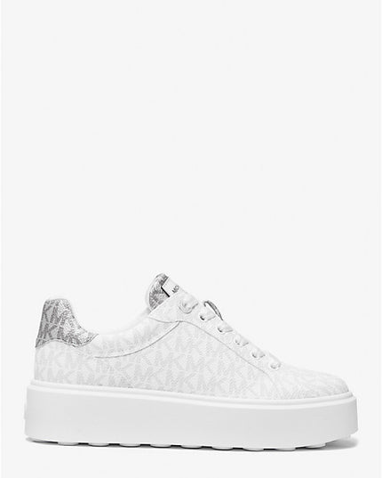Michael Kors Romey Metallic Two-Tone Signature Logo Platform Sneaker