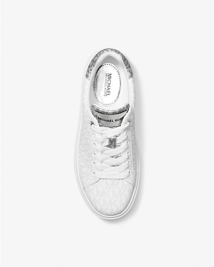 Michael Kors Romey Metallic Two-Tone Signature Logo Platform Sneaker