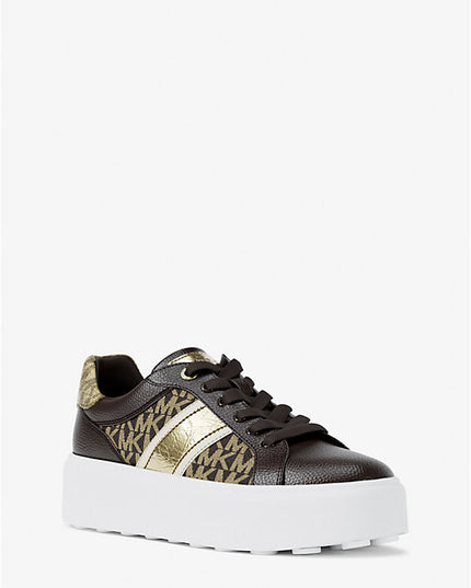 Michael Kors Romey Signature Logo Stripe Platform Sneaker