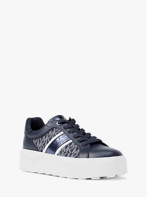 Michael Kors Romey Signature Logo Stripe Platform Sneaker