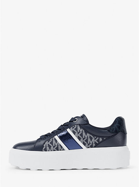 Michael Kors Romey Signature Logo Stripe Platform Sneaker