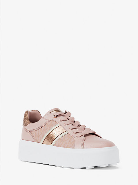 Michael Kors Romey Signature Logo Stripe Platform Sneaker