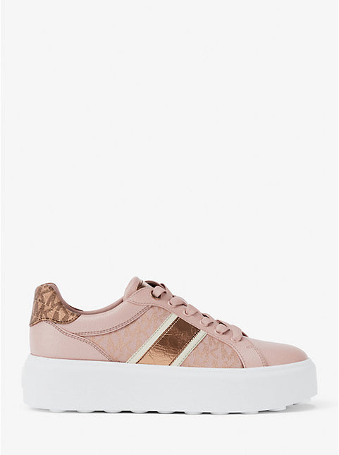 Michael Kors Romey Signature Logo Stripe Platform Sneaker