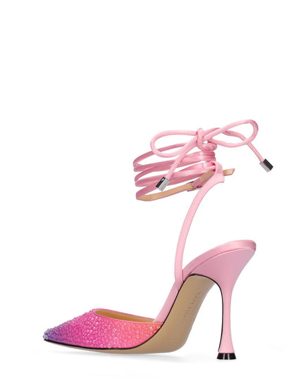Mach & Mach 100mm Crystalized satin pumps