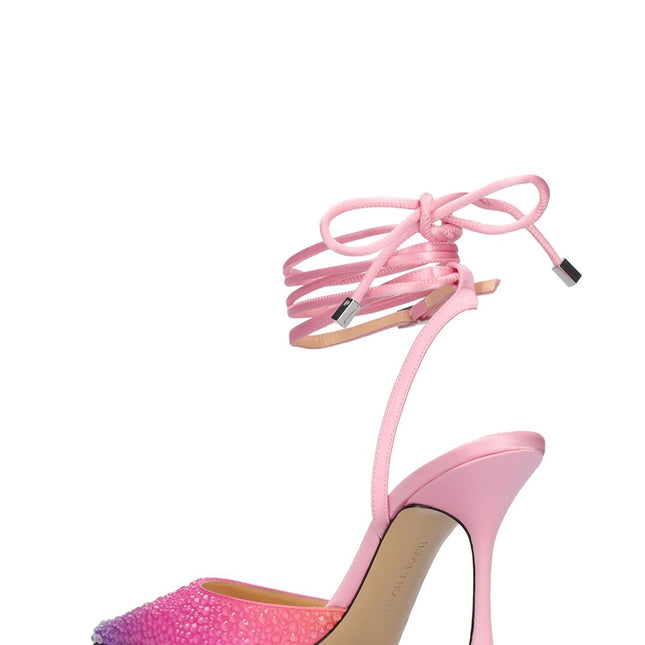 Mach & Mach 100mm Crystalized satin pumps