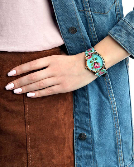 GUCCI G-Timeless Aqua Floral Print YA1264085 Kadın Kol Saati
