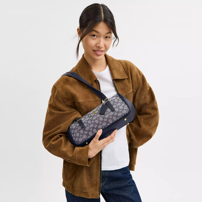 Asher Shoulder Bag In Signature Jacquard