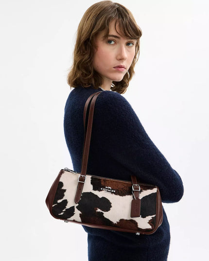 Asher Shoulder Bag With Cow Print