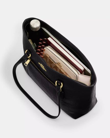 Station Tote Bag In Signature Leather