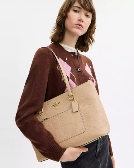 Station Tote Bag In Signature Leather