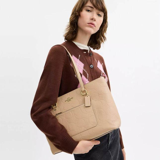 Station Tote Bag In Signature Leather
