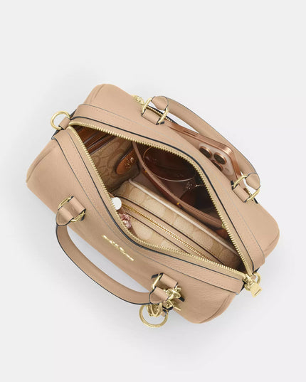 Rowan Satchel Bag In Signature Leather