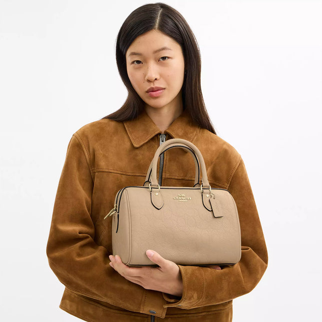 Rowan Satchel Bag In Signature Leather