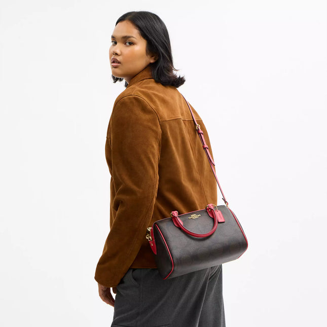 Rowan Satchel Bag In Maxi Signature Canvas