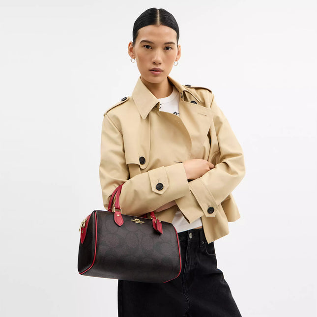 Rowan Satchel Bag In Maxi Signature Canvas