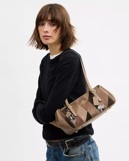 Asher Shoulder Bag With Patchwork