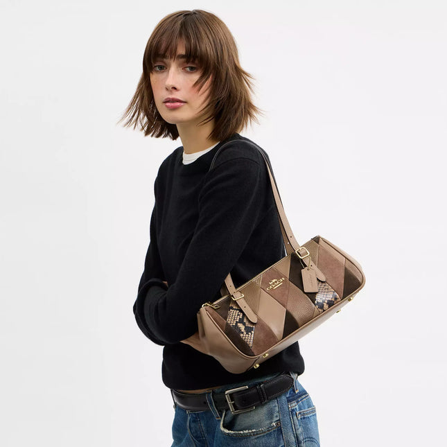 Asher Shoulder Bag With Patchwork