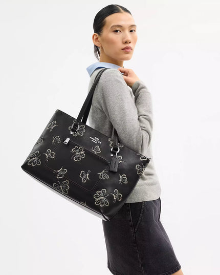 Station Tote Bag With Butterfly Print