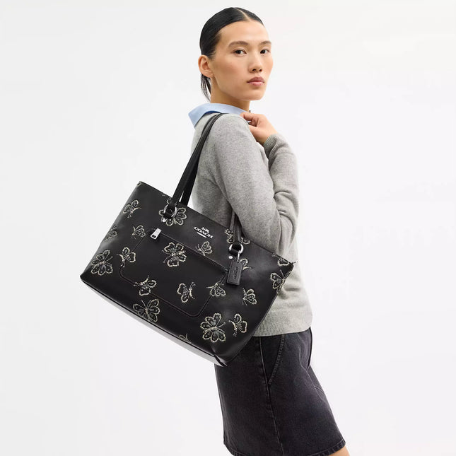 Station Tote Bag With Butterfly Print