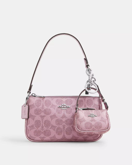 COACH Boxed Nolita 19 And Nolita Bag Charm Set In Signature Canvas