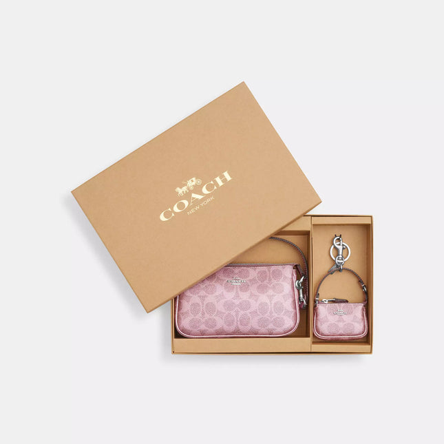 COACH Boxed Nolita 19 And Nolita Bag Charm Set In Signature Canvas