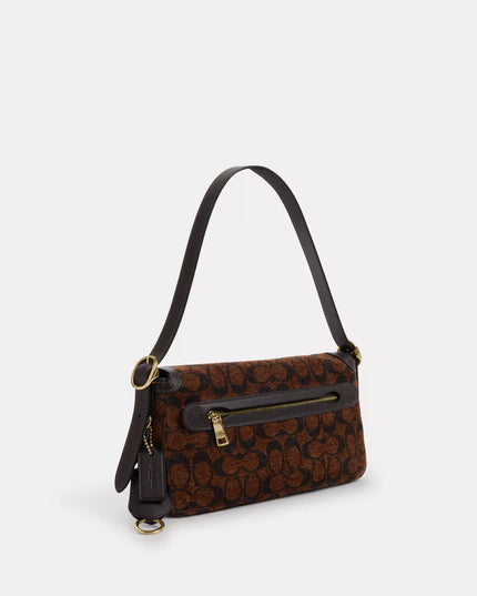Etta Small Flap Shoulder Bag In Signature Chenille