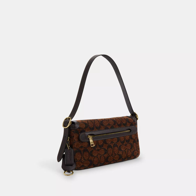 Etta Small Flap Shoulder Bag In Signature Chenille