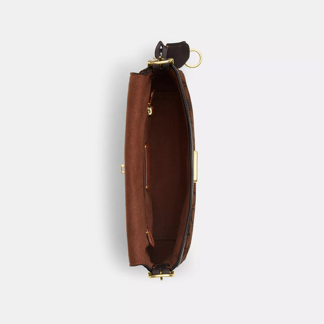 Etta Small Flap Shoulder Bag In Signature Chenille