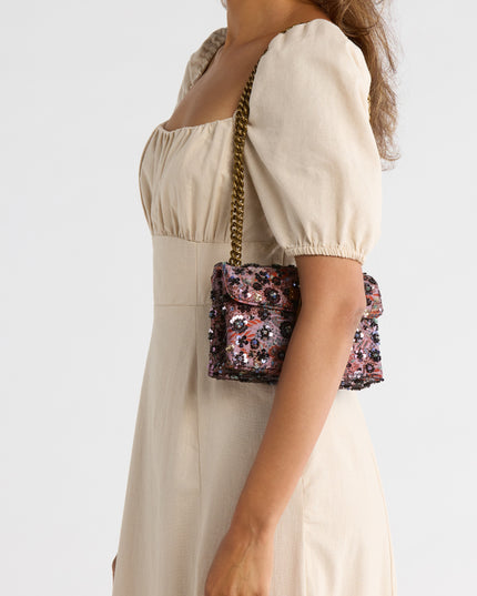 Kurt Geiger London Sequin Flower Mini Brixton Shoulder Bag