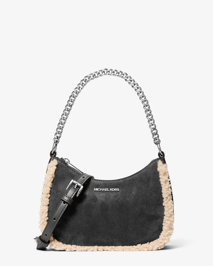 Michael Kors Jet Set Small Suede and Faux Shearling Convertible Crossbody Bag (Kopya)